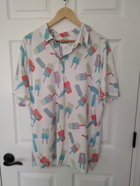 Abound Icy Pop Polo Golf Shirt Novelty Summer L